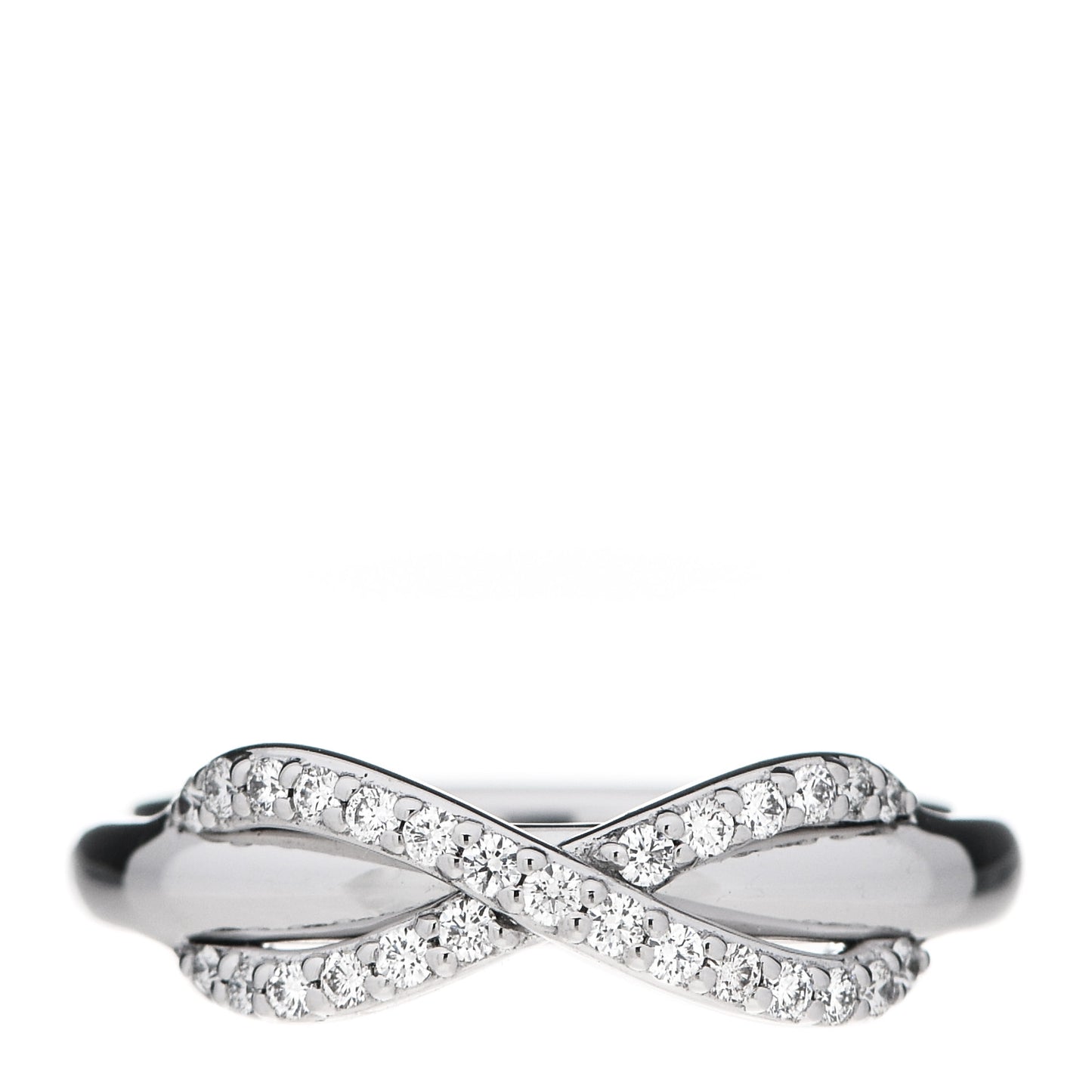 18K White Gold Diamond Infinity Ring 49 5