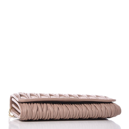 Miu Miu Nappa Matelasse Flap Wallet Cammeo 6 of 10