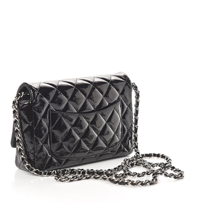 Chanel Patent Quilted Brilliant Wallet On Chain WOC Black 2 of 10