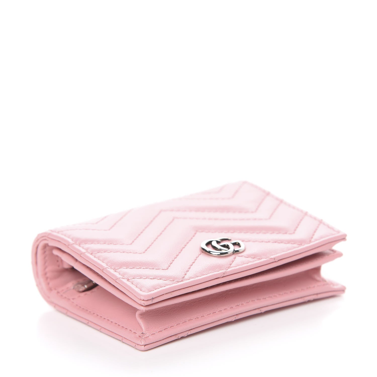 Gucci Calfskin Matelasse GG Marmont Mini Wallet On Chain Wild Rose 4 of 10