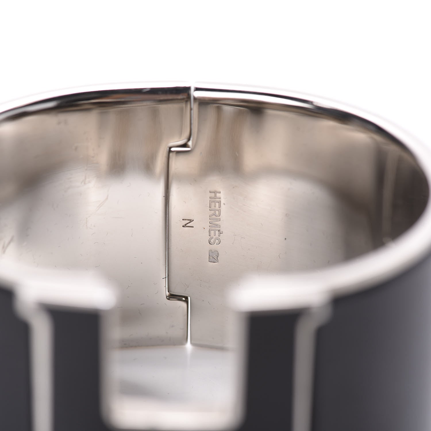 Hermes Enamel Extra Wide Clic Clac H Bracelet PM Black 3 of 4