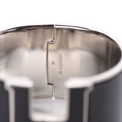 Hermes Enamel Extra Wide Clic Clac H Bracelet PM Black 3 of 4