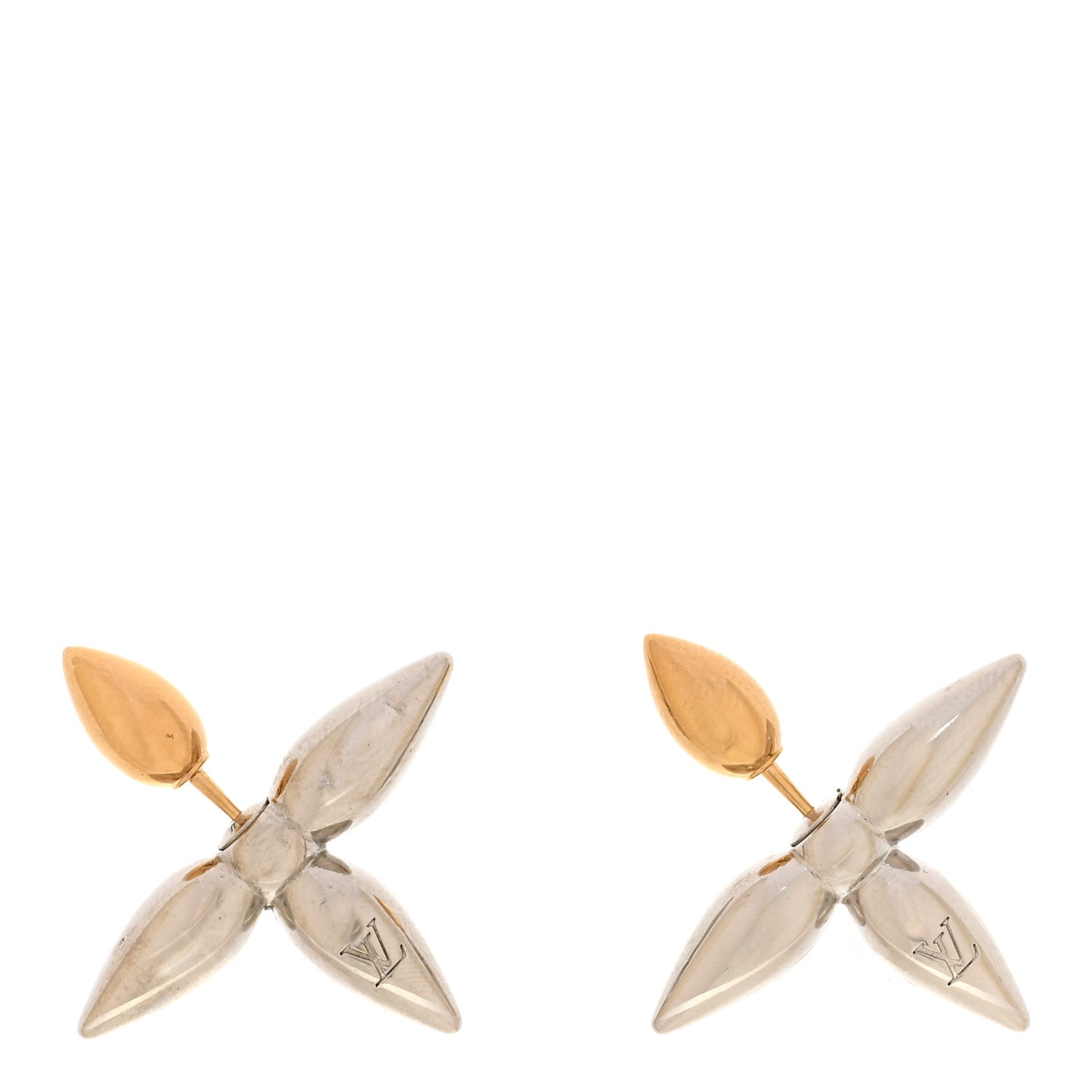 Metal Louisette Earrings Silver Gold
