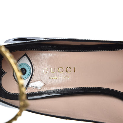 Gucci Vernice Crystal Ankle Strap Pumps 39 Black 6 of 9