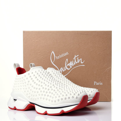 Christian Louboutin Neoprene Spike Sock Donna Flat Sneakers 37.5 White Snow Mat 10 of 10