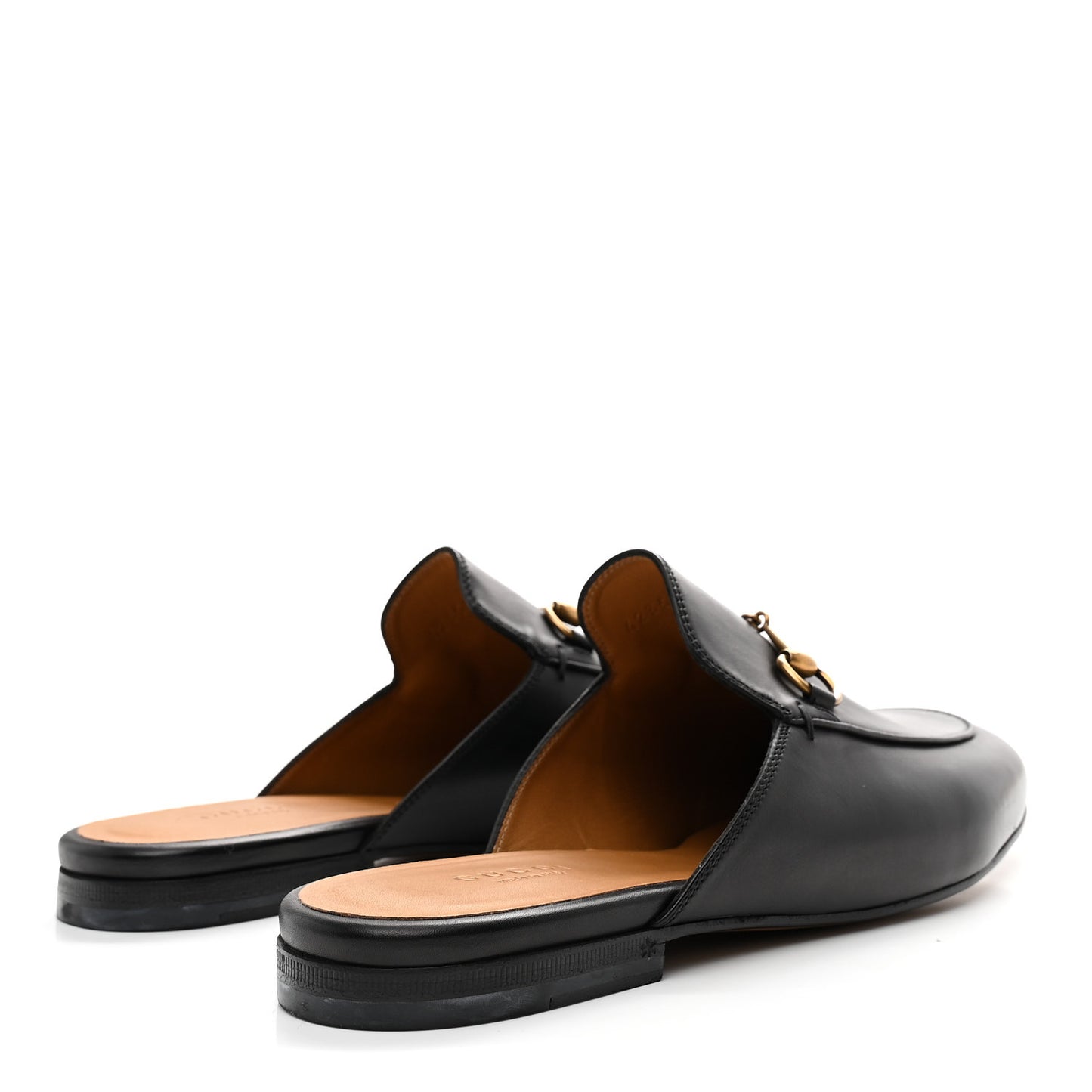 Calfskin Womens Princetown Slippers 38.5 Black