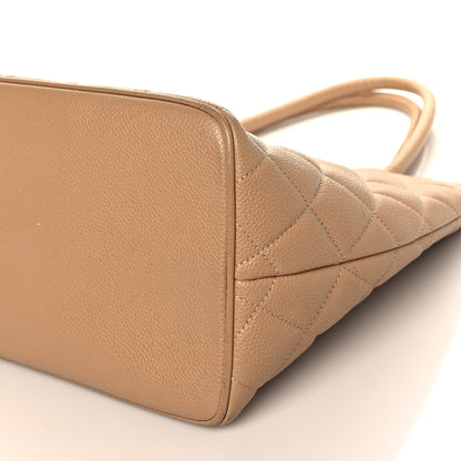 Chanel Caviar Quilted Medallion Tote Beige 9 of 13