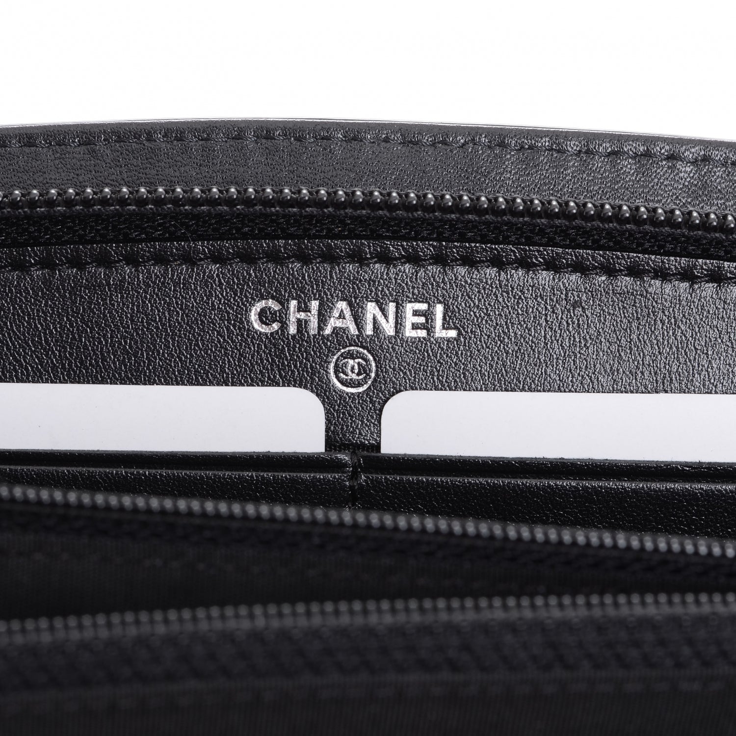 Chanel Patent CC Trousse Maquil Wallet Black 7 of 9