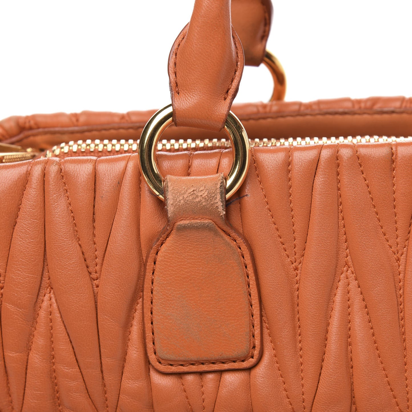 Nappa Matelasse Tote Papaya