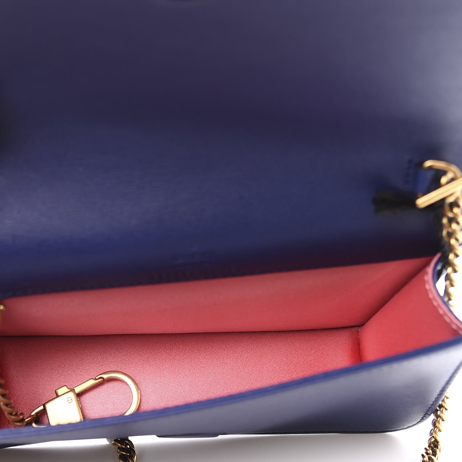 Gucci Velvet Matelasse GG Marmont Mini Bag Cobalt Blue 4 of 9