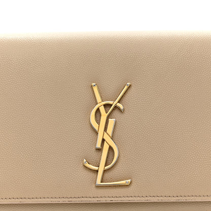 Saint Laurent Grain De Poudre Classic Monogram Cassandre Clutch Nude 7 of 13