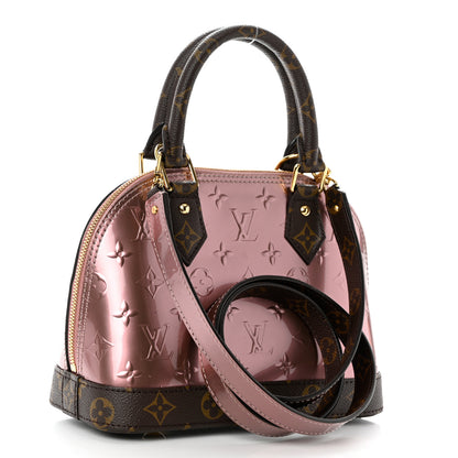 Louis Vuitton Vernis Monogram Alma BB Rose Pale Metallise 3 of 9