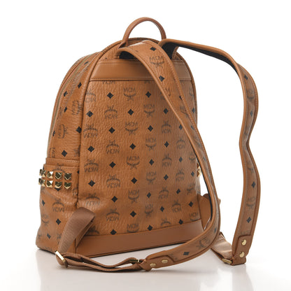 MCM Visetos Small Side Stud Stark Backpack Cognac 2 of 8