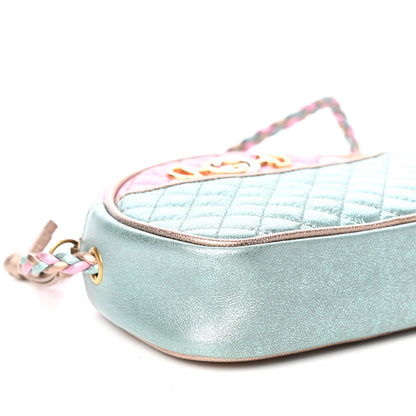 Gucci Laminated Nappa Trapuntata Mini Zumi Dome Shoulder Bag Rosa Lago Rame 8 of 9