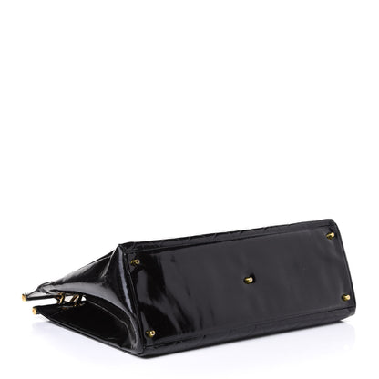 Chanel Patent Quilted Shopping Tote Black 3 of 6