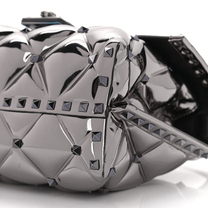 Valentino Garavani Metallic PVC Candystud Top Handle Bag Rutenio 9 of 9