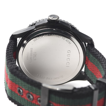 Gucci Stainless Steel Nylon 44mm Gucci Sport Web Quartz Watch Black 6 of 6
