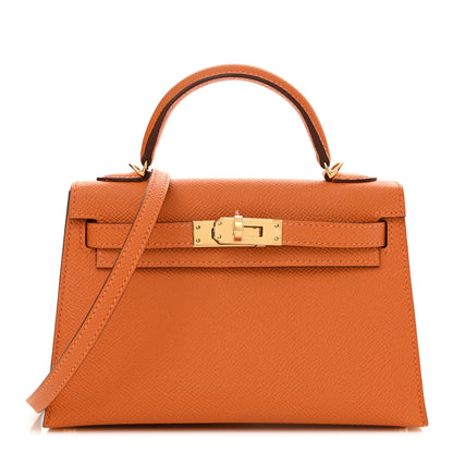 Hermes Epsom Mini Kelly Sellier 20 Orange 1 of 11