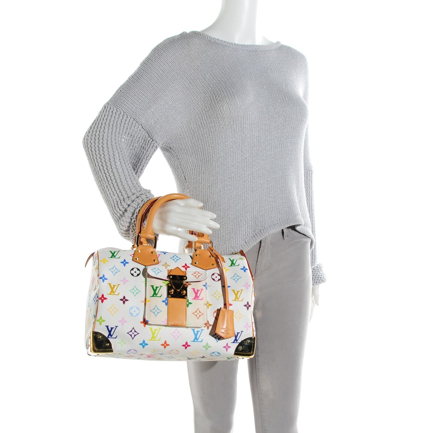 Monogram Multicolor Speedy 30 White