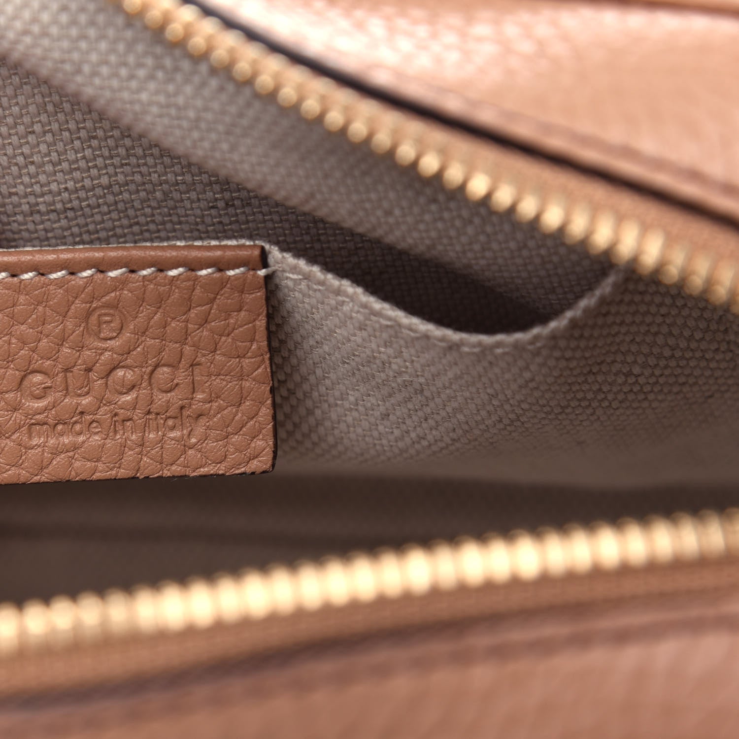 Gucci Pebbled Calfskin Small Soho Disco Bag Rose Beige 6 of 10