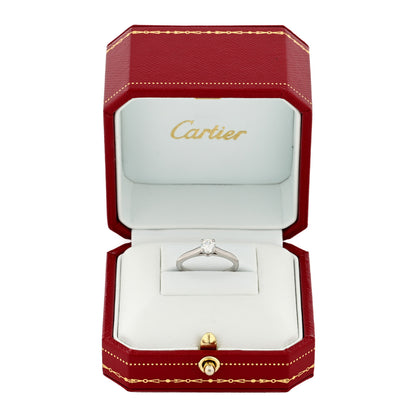 Cartier Platinum Diamond .40ct 1895 Solitaire Engagement Ring 52 6 5 of 5