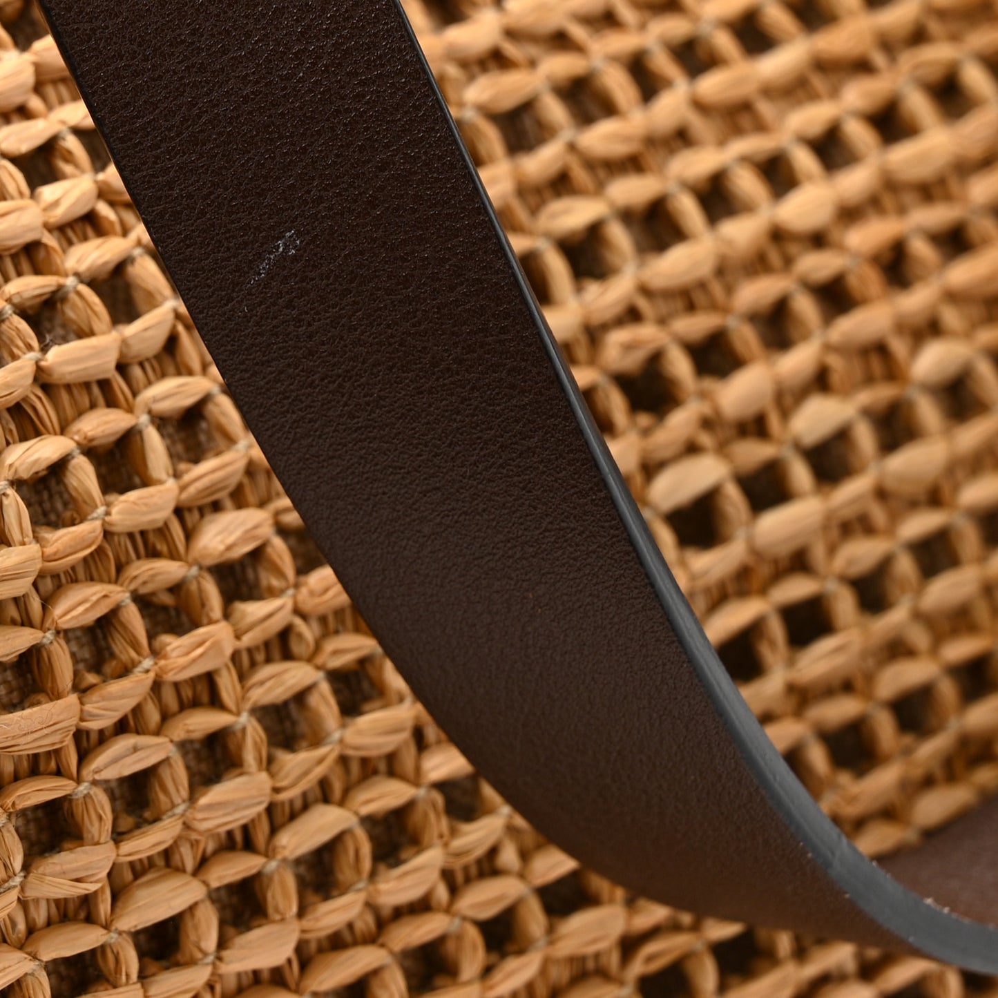 Synthetic Raffia Calfskin Rockstud Small Garden Tote Bag Tobacco Cacao