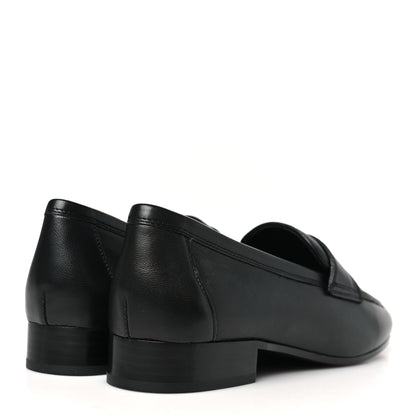 Chanel Calfskin Womens Stitched CC Loafers 39 Black 5 of 10