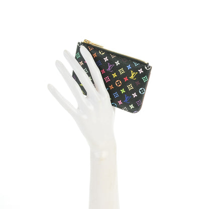 Louis Vuitton Monogram Multicolor Key Pouch Black Violet 2 of 7
