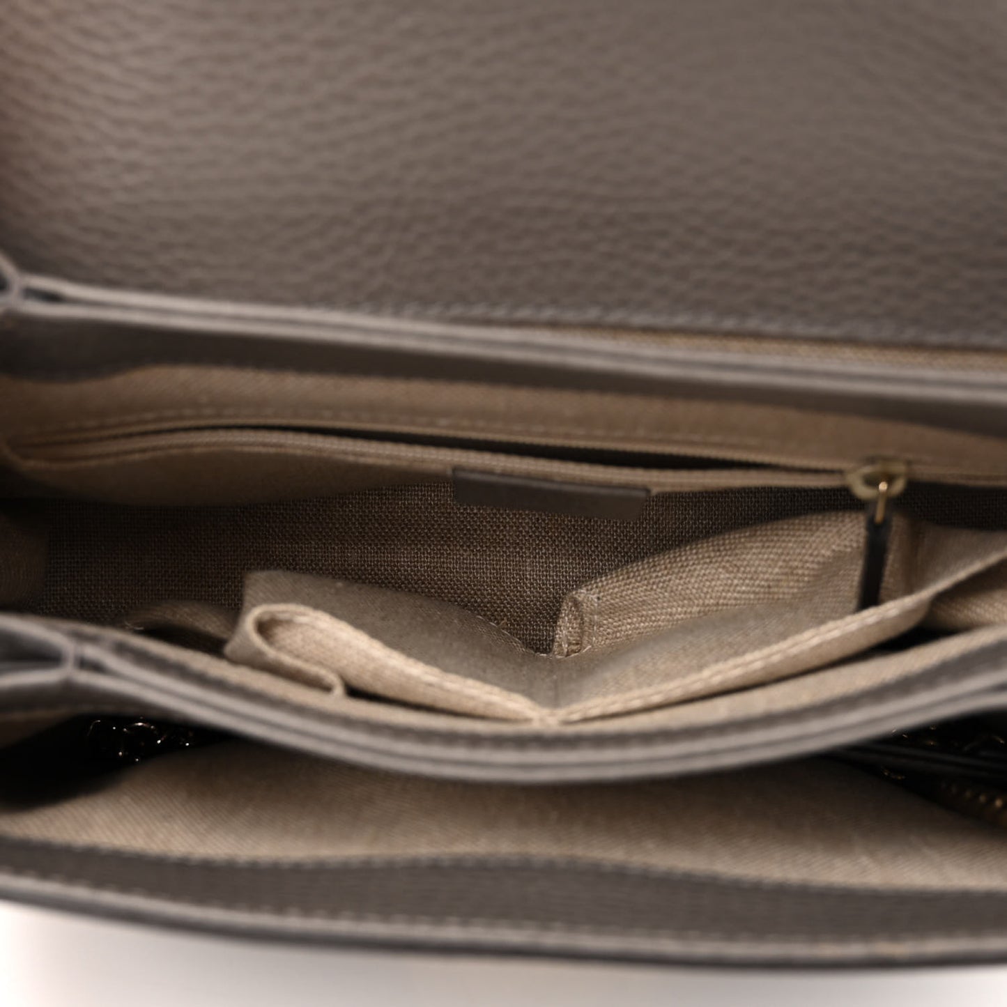 Dollar Calfskin Interlocking G Top Handle Shoulder Bag Loess
