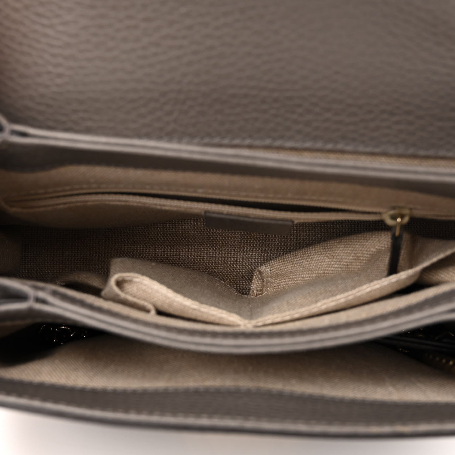 Gucci Dollar Calfskin Interlocking G Top Handle Shoulder Bag Loess 5 of 9