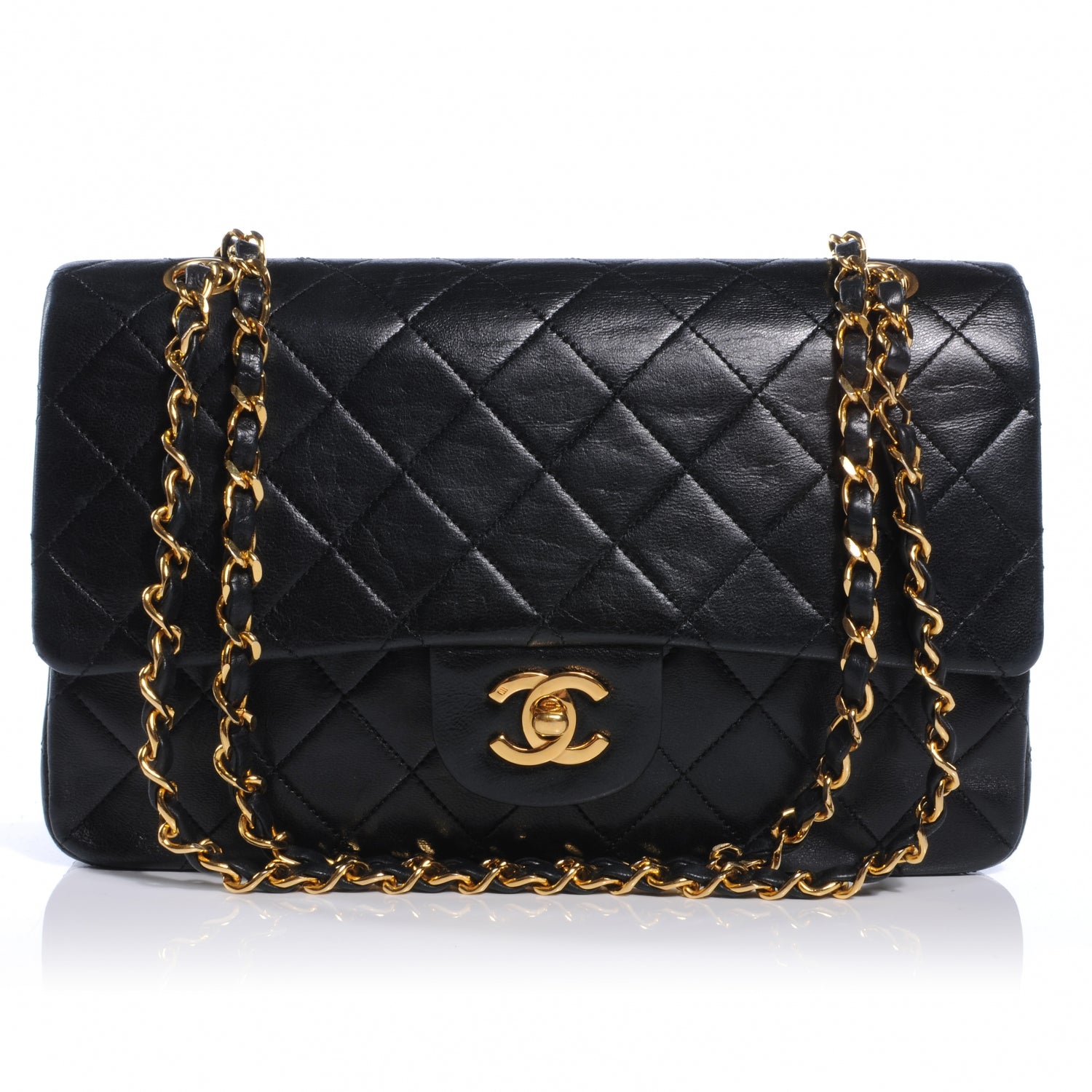 Chanel Lambskin Medium Double Flap Black 1 of 9