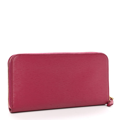 Prada Vitello Move Zip Around Wallet Ibisco 3 of 9