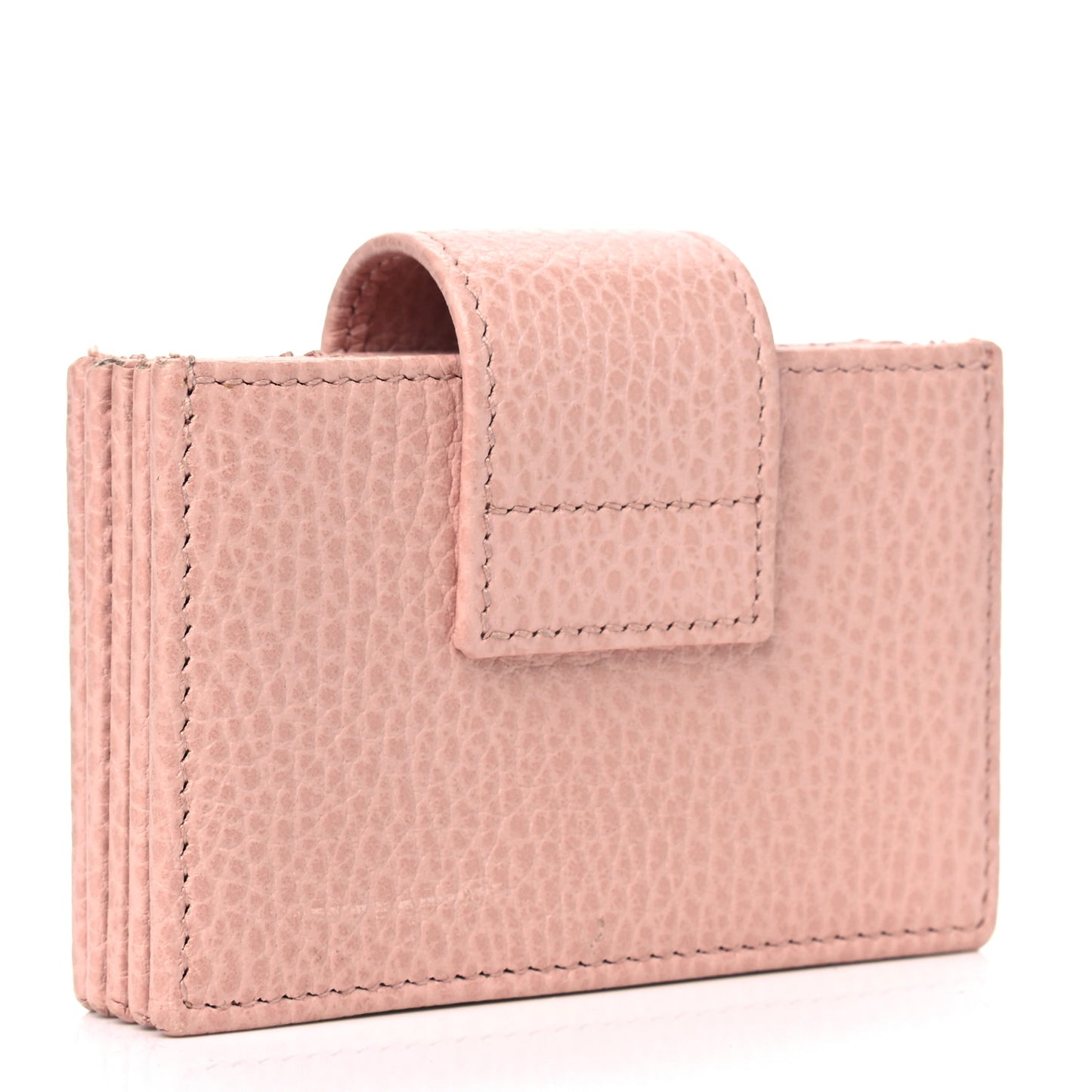 Dollar Calfskin GG Marmont Card Case Perfect Pink
