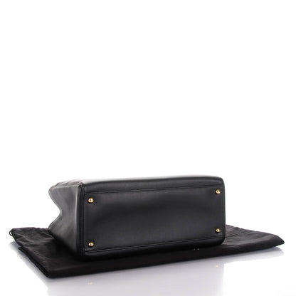 Chanel Calfskin Small Cerf Shopper Tote Black 4 of 8