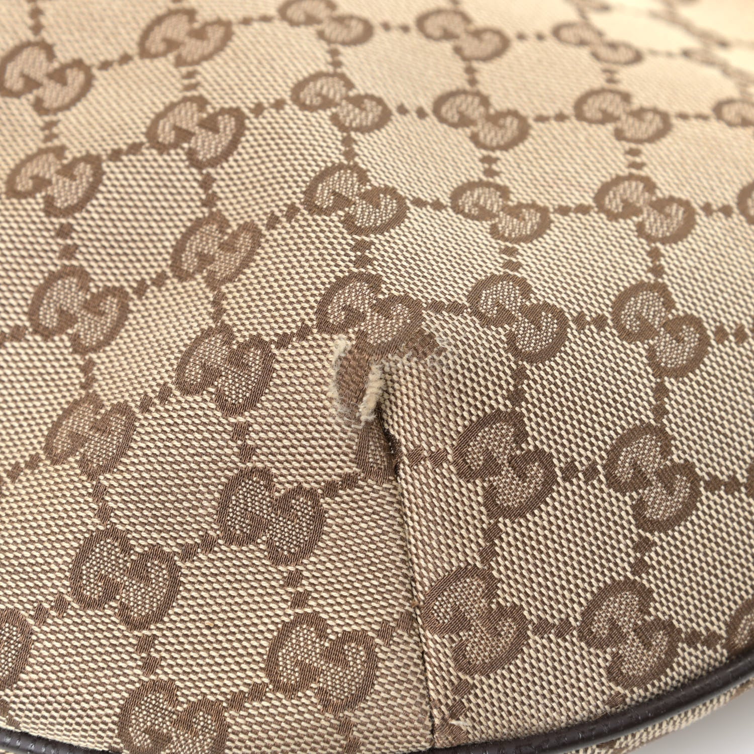 Gucci Monogram Web Medium Half Moon Hobo Dark Brown 8 of 8