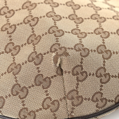 Gucci Monogram Web Medium Half Moon Hobo Dark Brown 8 of 8