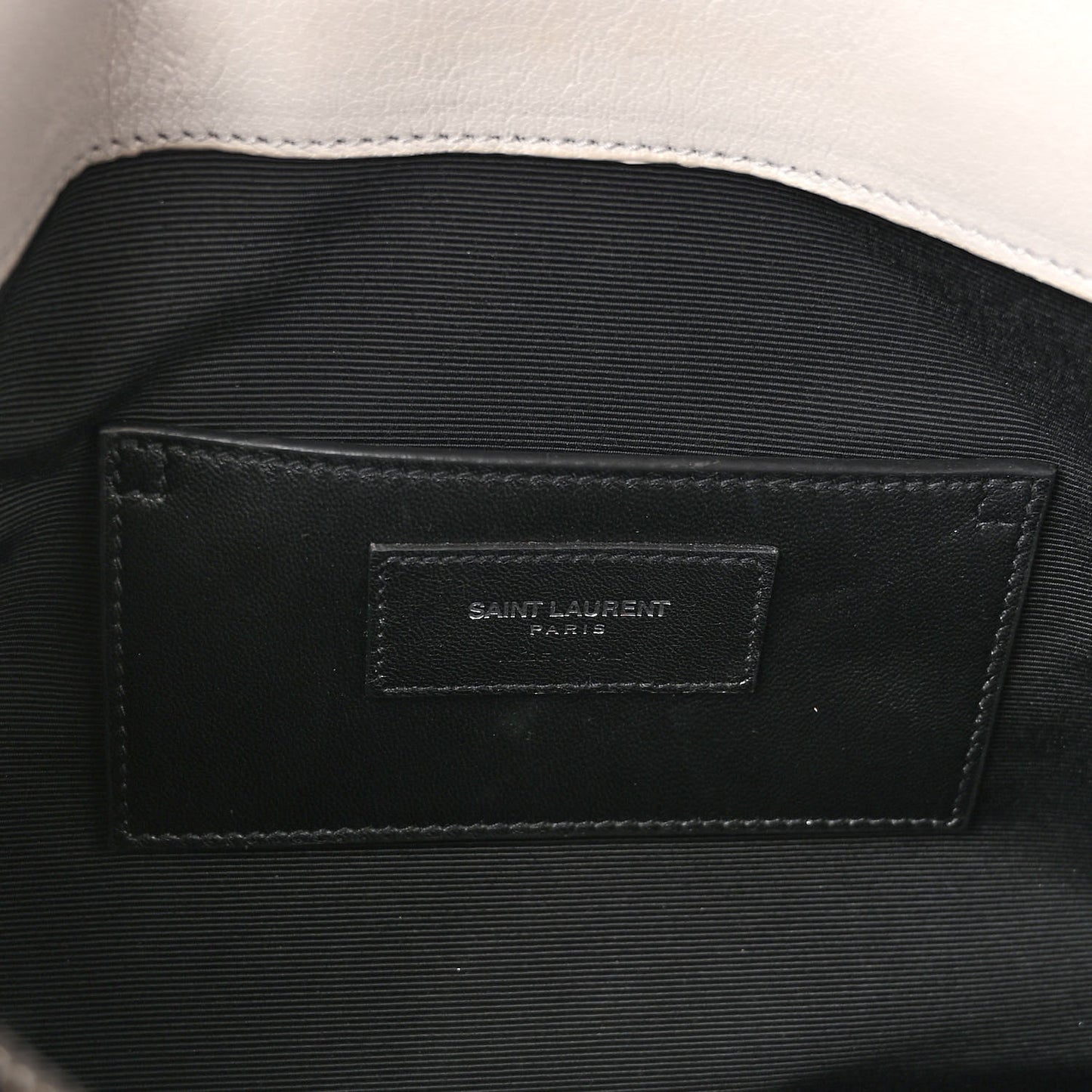 Sheepskin Matelasse Large Monogram College Satchel Light Grey