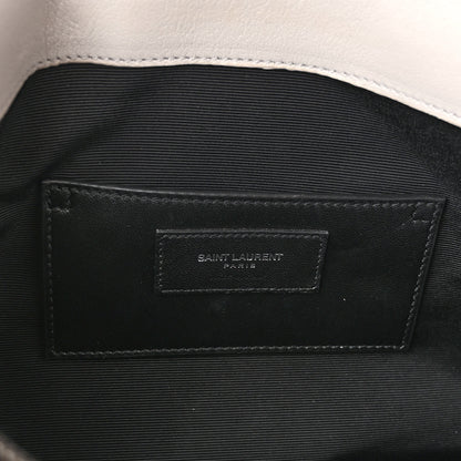 Saint Laurent Sheepskin Matelasse Large Monogram College Satchel Light Grey 7 of 12