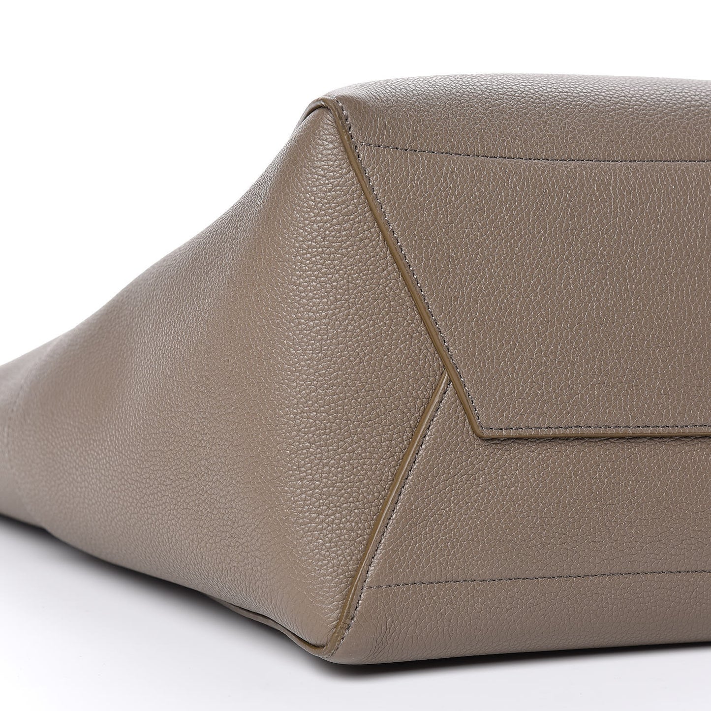 Soft Grained Calfskin Sangle Bucket Bag Taupe