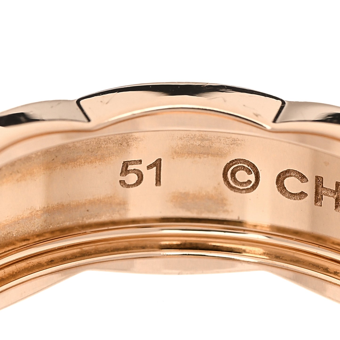 18K Beige Gold Small Coco Crush Ring 51 5.75