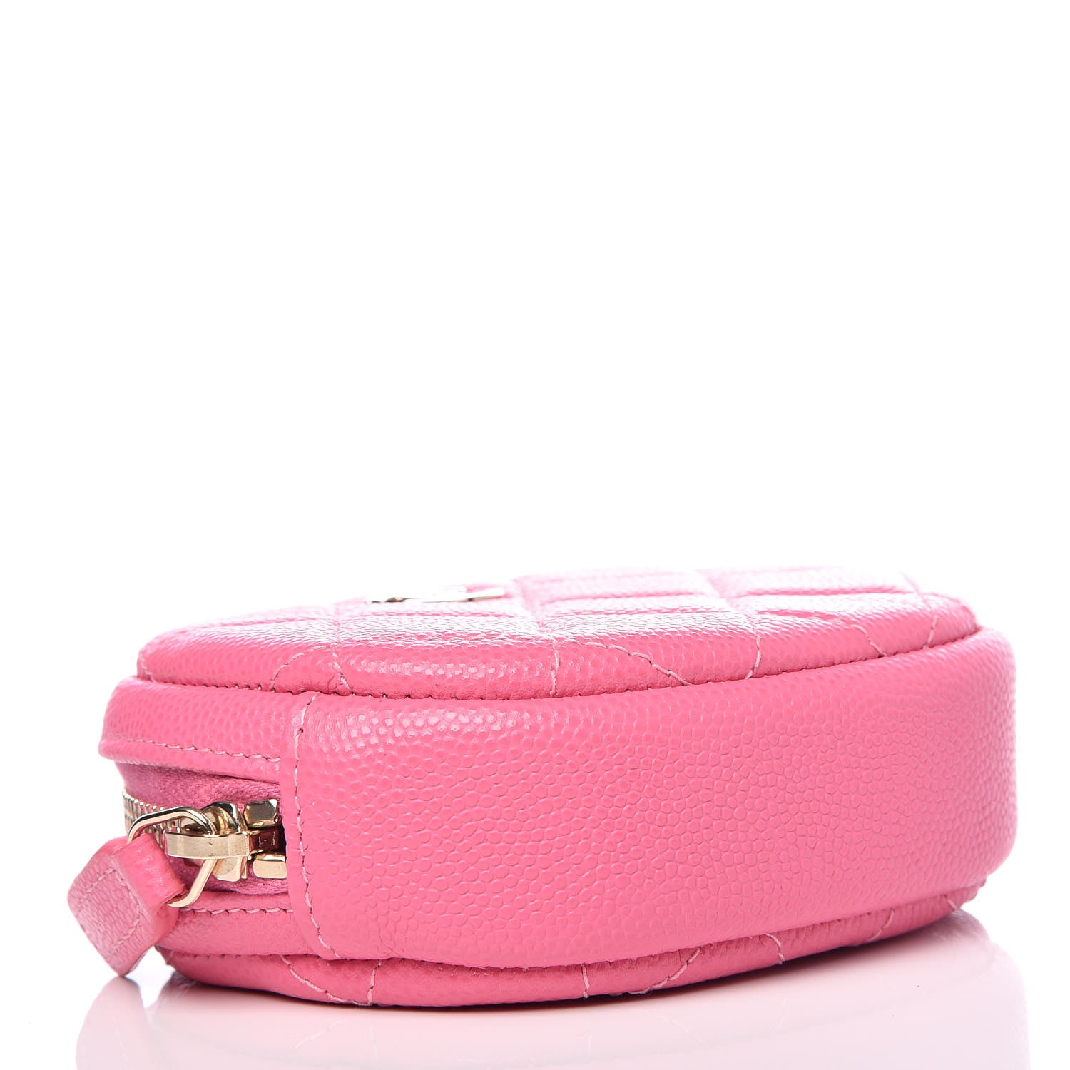 Chanel Caviar Quilted Zip Around Classic Coin Purse Pink 4 of 9