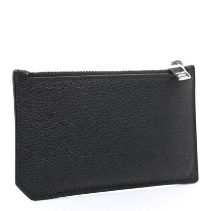 Saint Laurent Grained Calfskin 5 Fragments Zip Pouch Card Holder Black 3 of 8