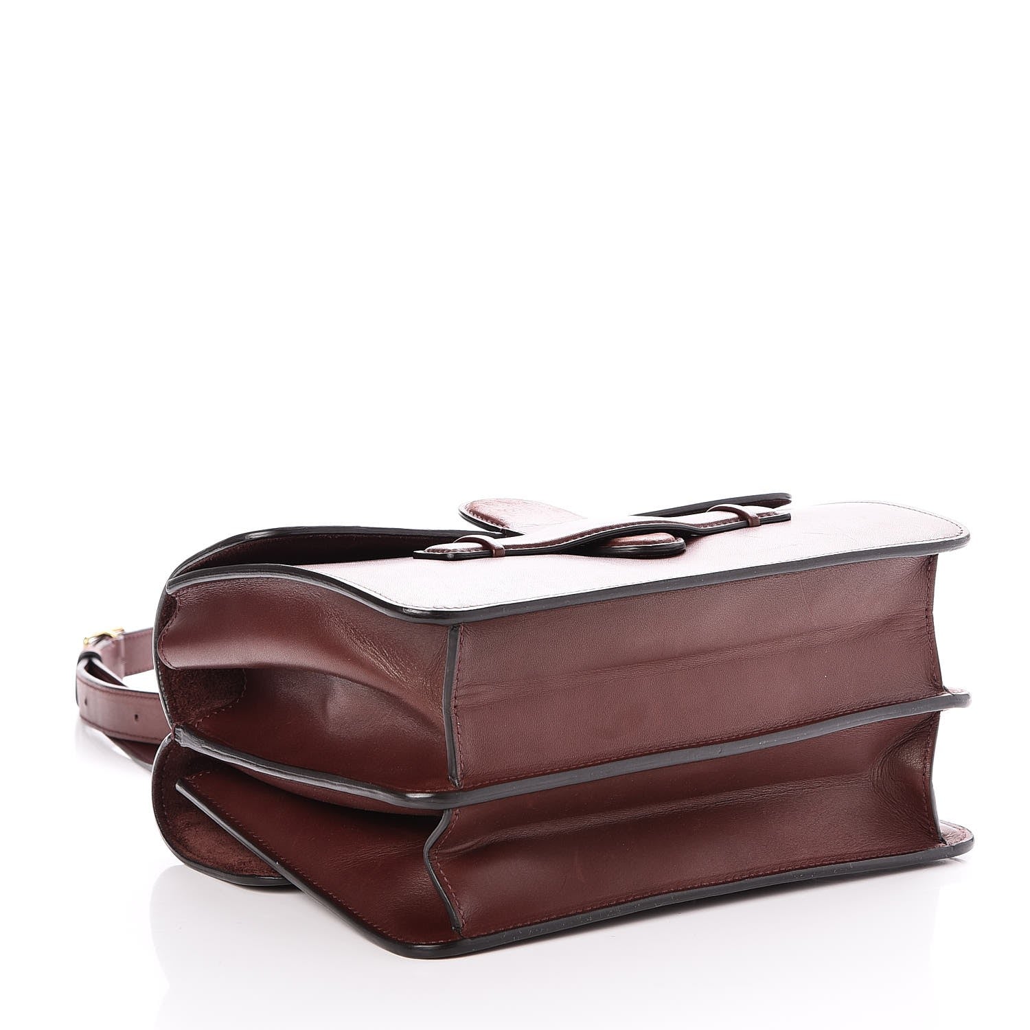 Celine Natural Calfskin Medium Symmetrical Bag Burgundy 4 of 10