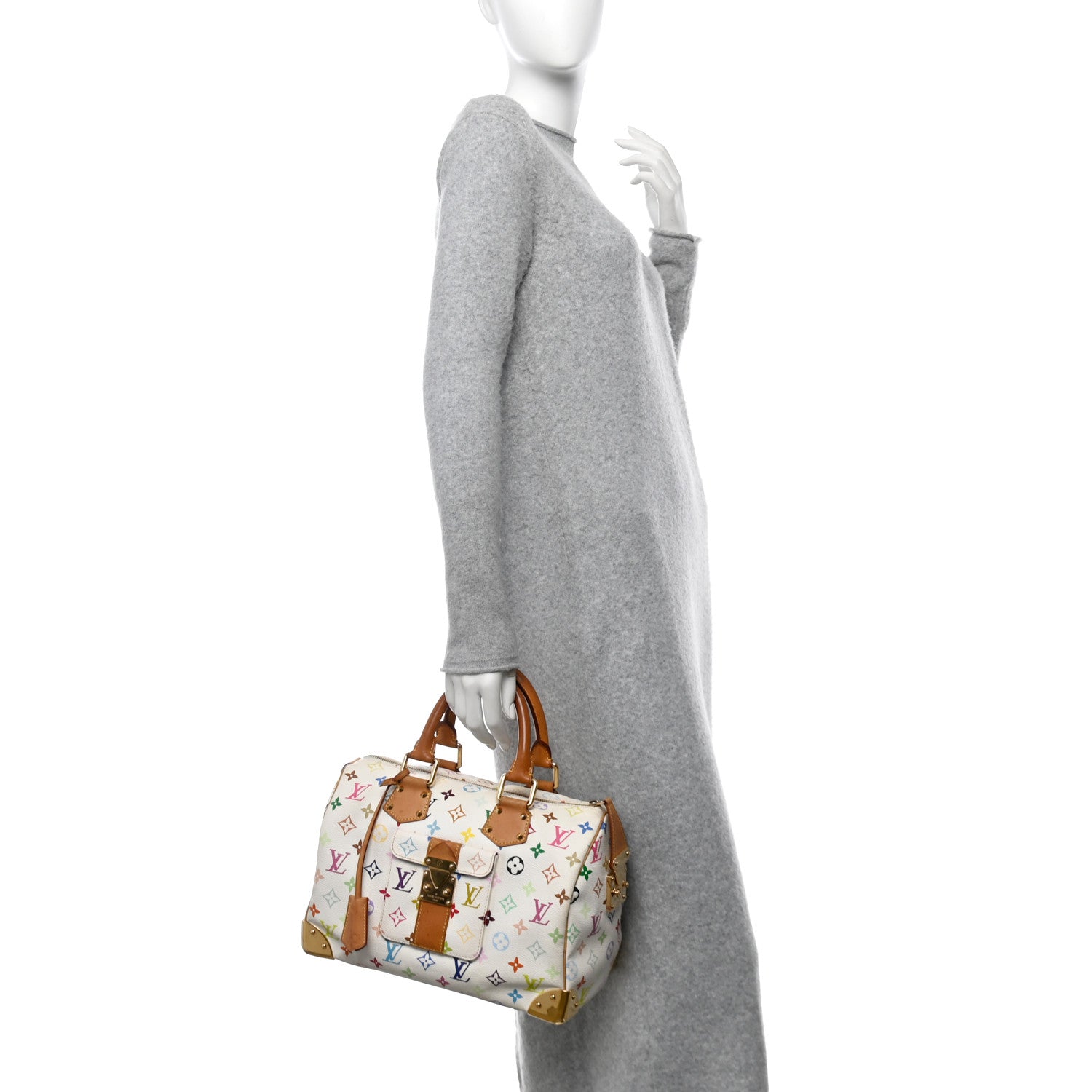 Louis Vuitton Monogram Multicolor Speedy 30 White 2 of 9