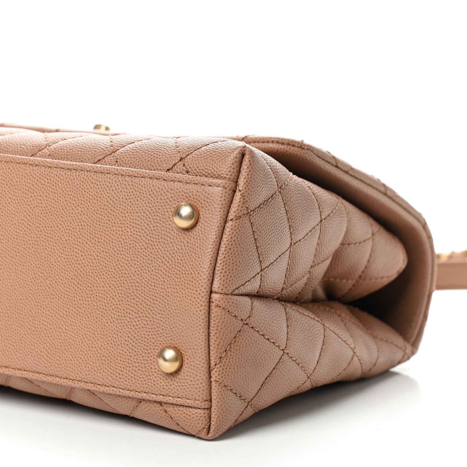 Chanel Caviar Lizard Embossed Quilted Small Coco Handle Flap Beige 7 of 9
