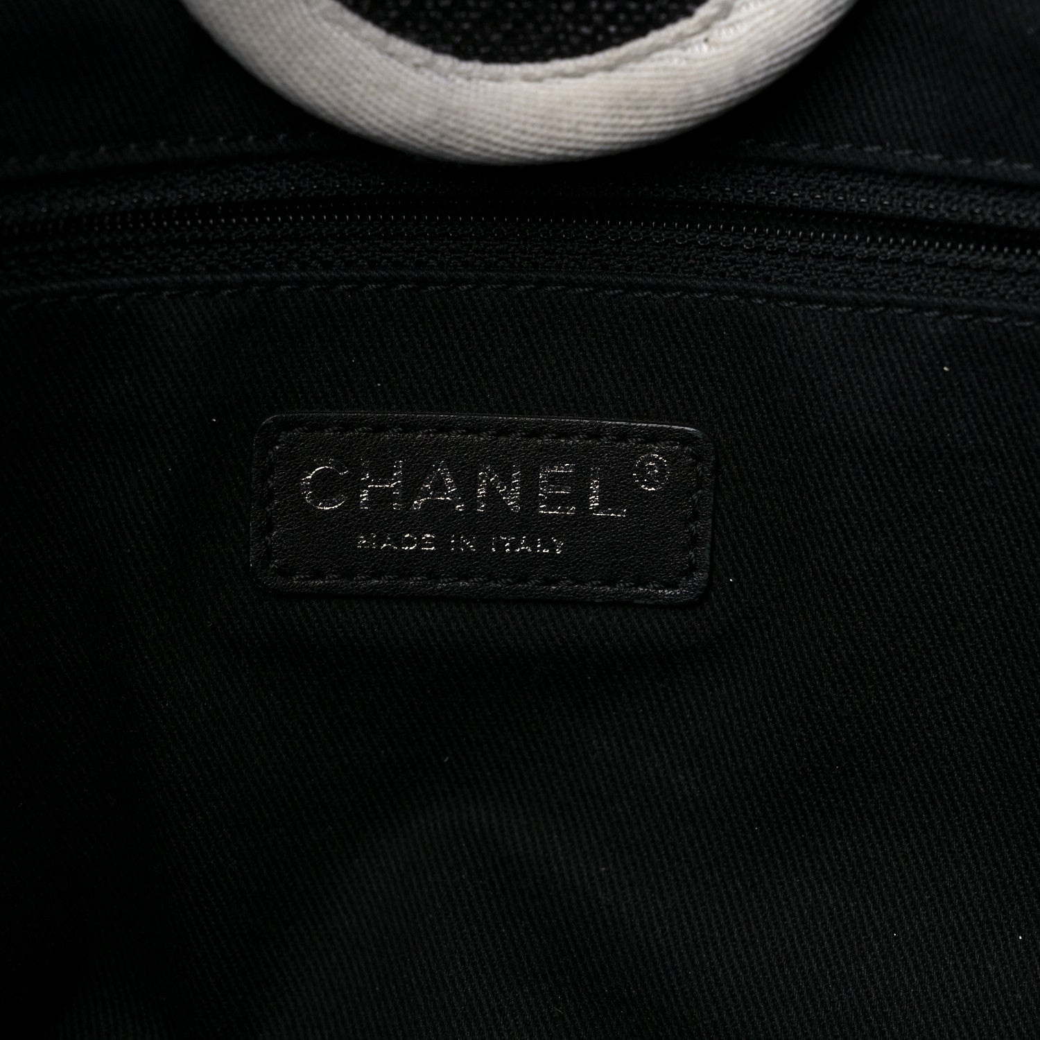 Chanel Canvas Large Deauville Tote Black White 6 of 15