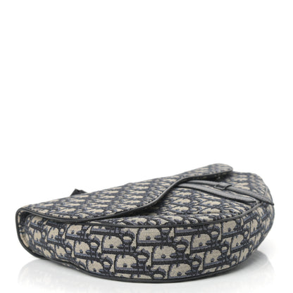 Christian Dior Oblique Mens Maxi Saddle Bag Blue 5 of 10
