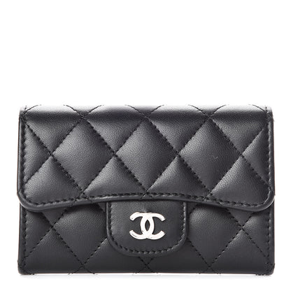 Chanel Lambskin Quilted Flap Card Holder Black 1 of 11