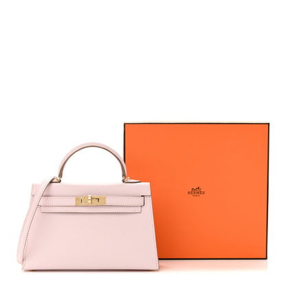 Hermes Epsom Horseshoe Mini Kelly Sellier 20 Mauve Pale 11 of 11