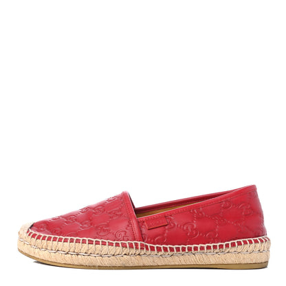 Gucci Guccissima Signature Espadrilles 39.5 Hibiscus Red 1 of 9